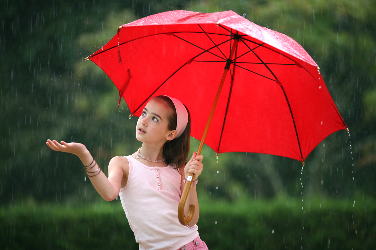 Girl with umbrella